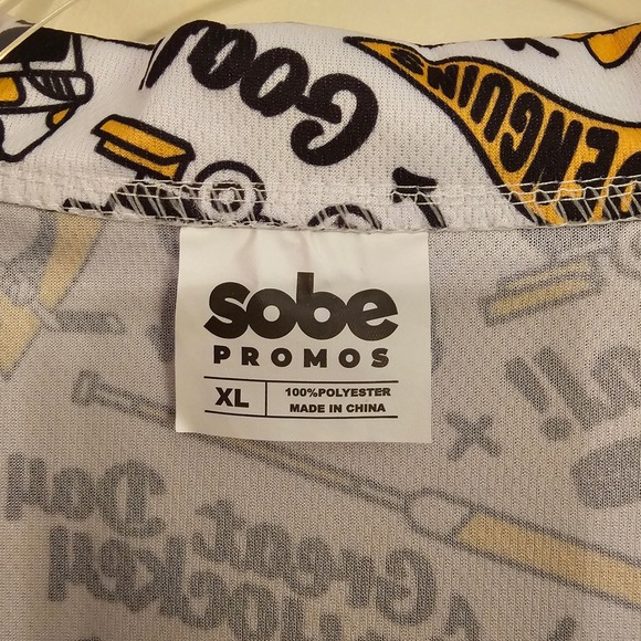 Sobe Promos Pittsburgh Penguins Hockey Button Down Shirt Mens XL UPMC Promo - Picture 6 of 7